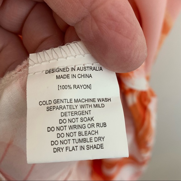 Abel the Label Peach Floral High Low dress size s - Picture 8 of 11